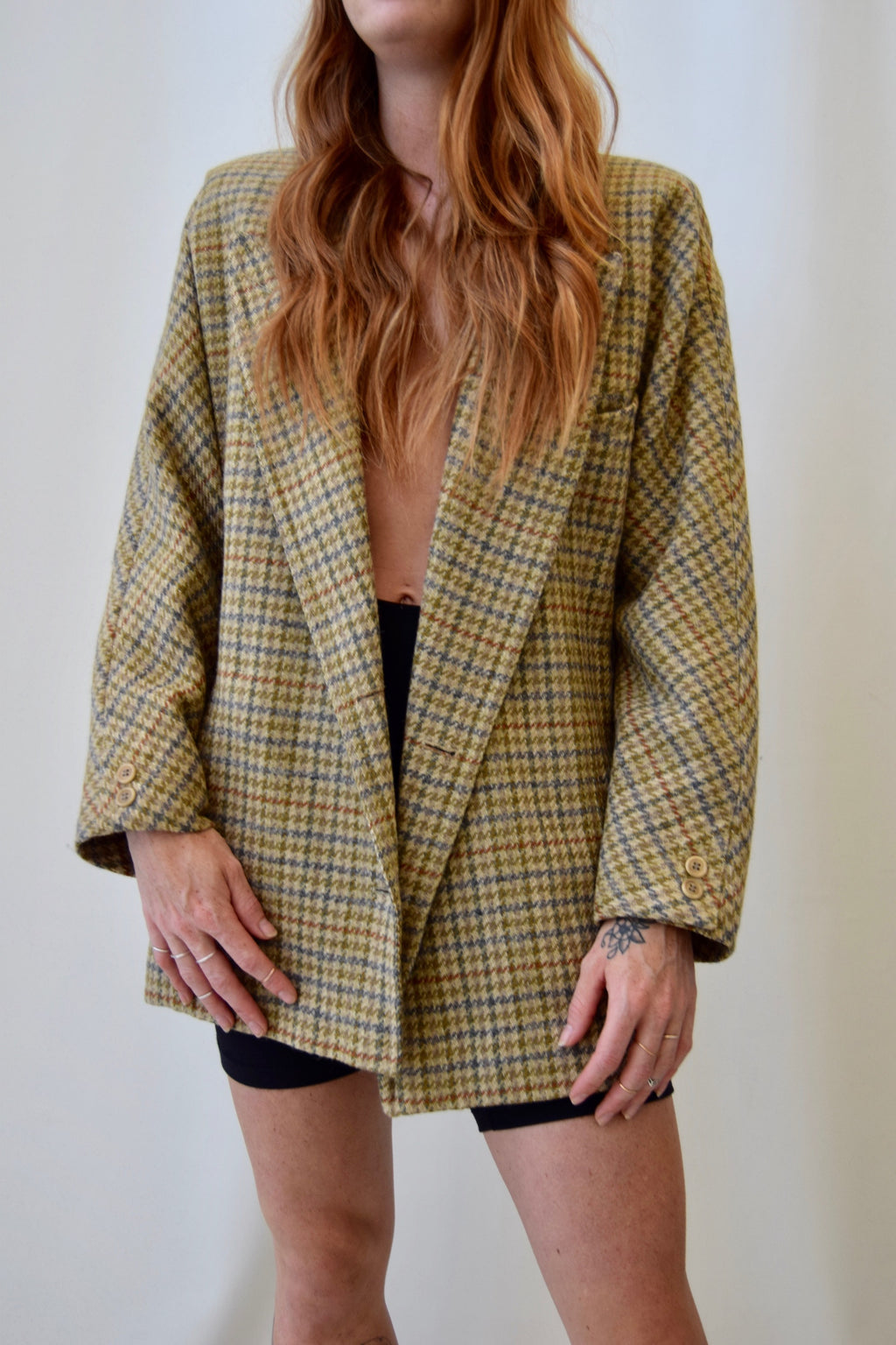 Jil Sander Houndstooth Wool Blazer