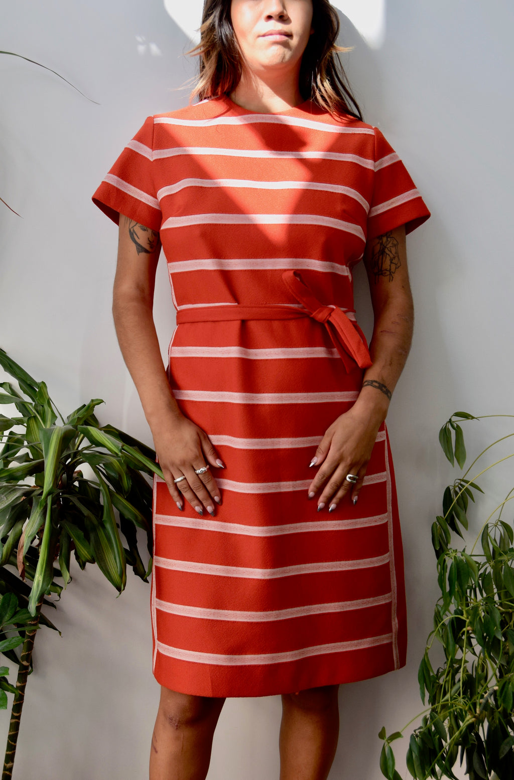 60's/70's Striped Shift Dress