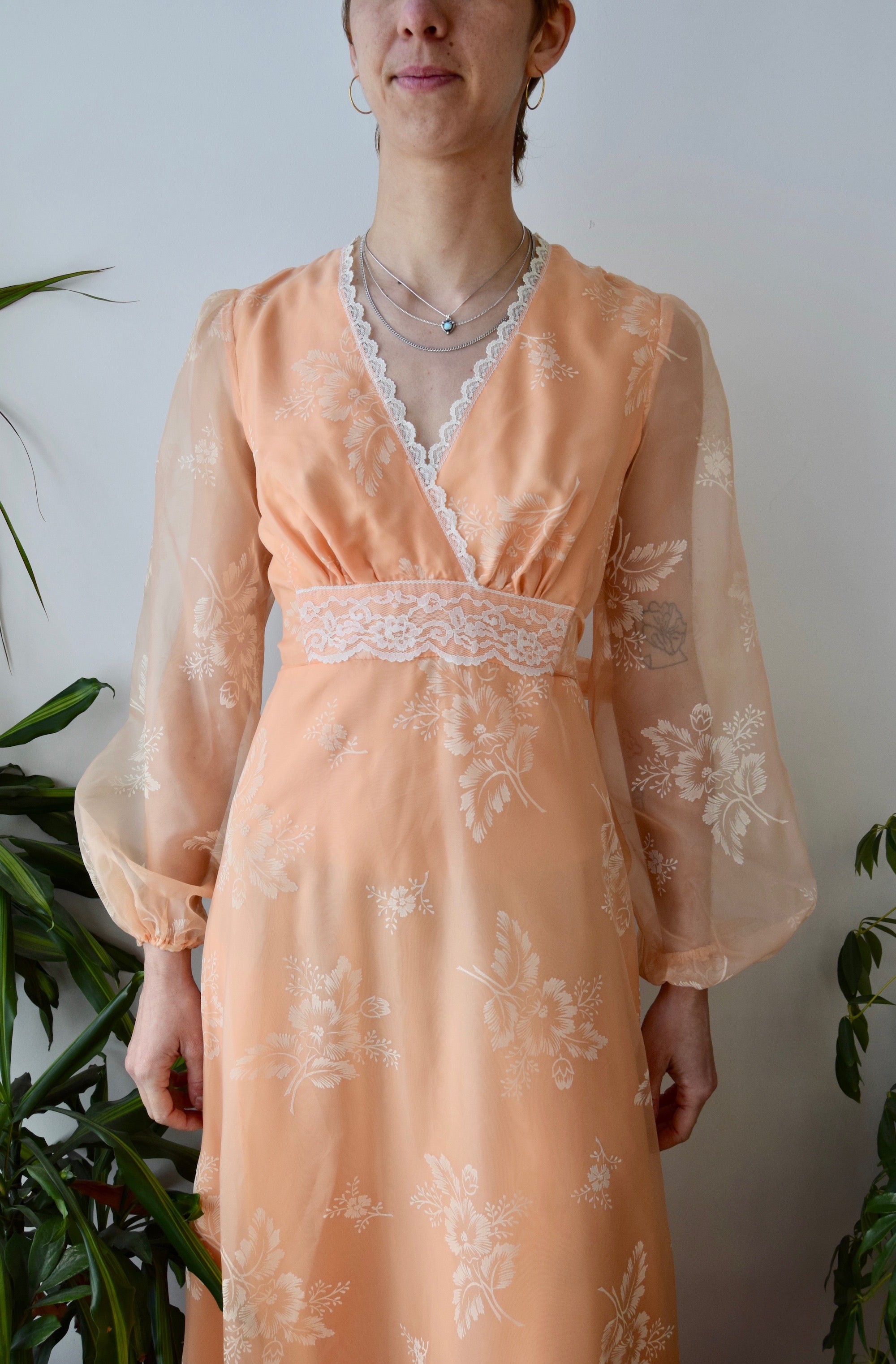 Seventies Peach Dress