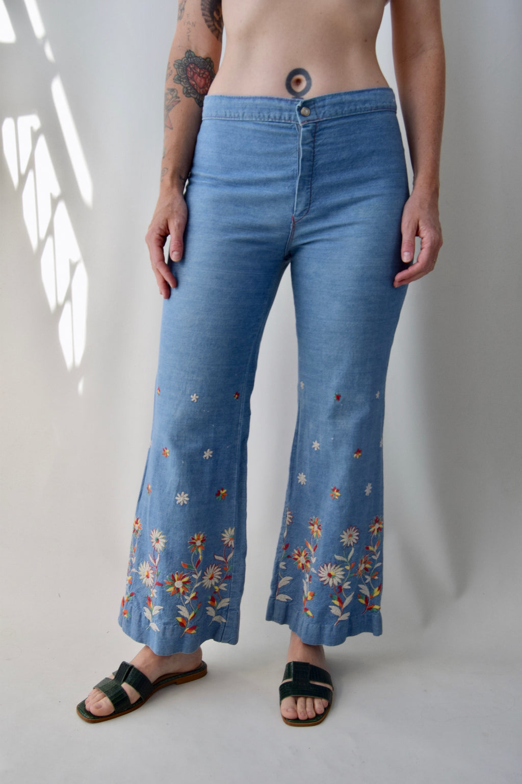 1970's Embroidered Flares