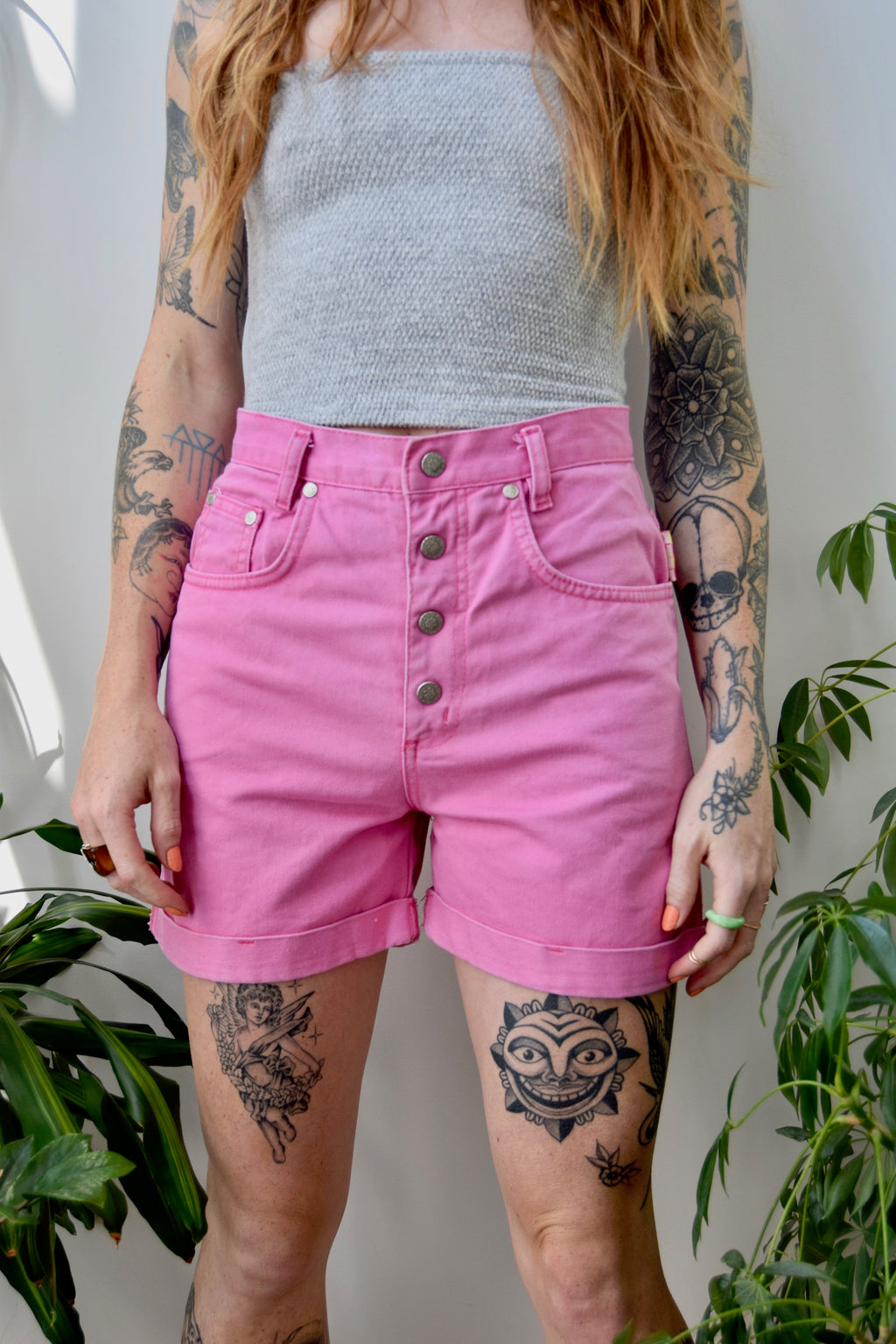 Bubblegum Denim Shorts