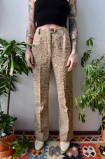 Fall Leaves Pebbled Wool Trousers