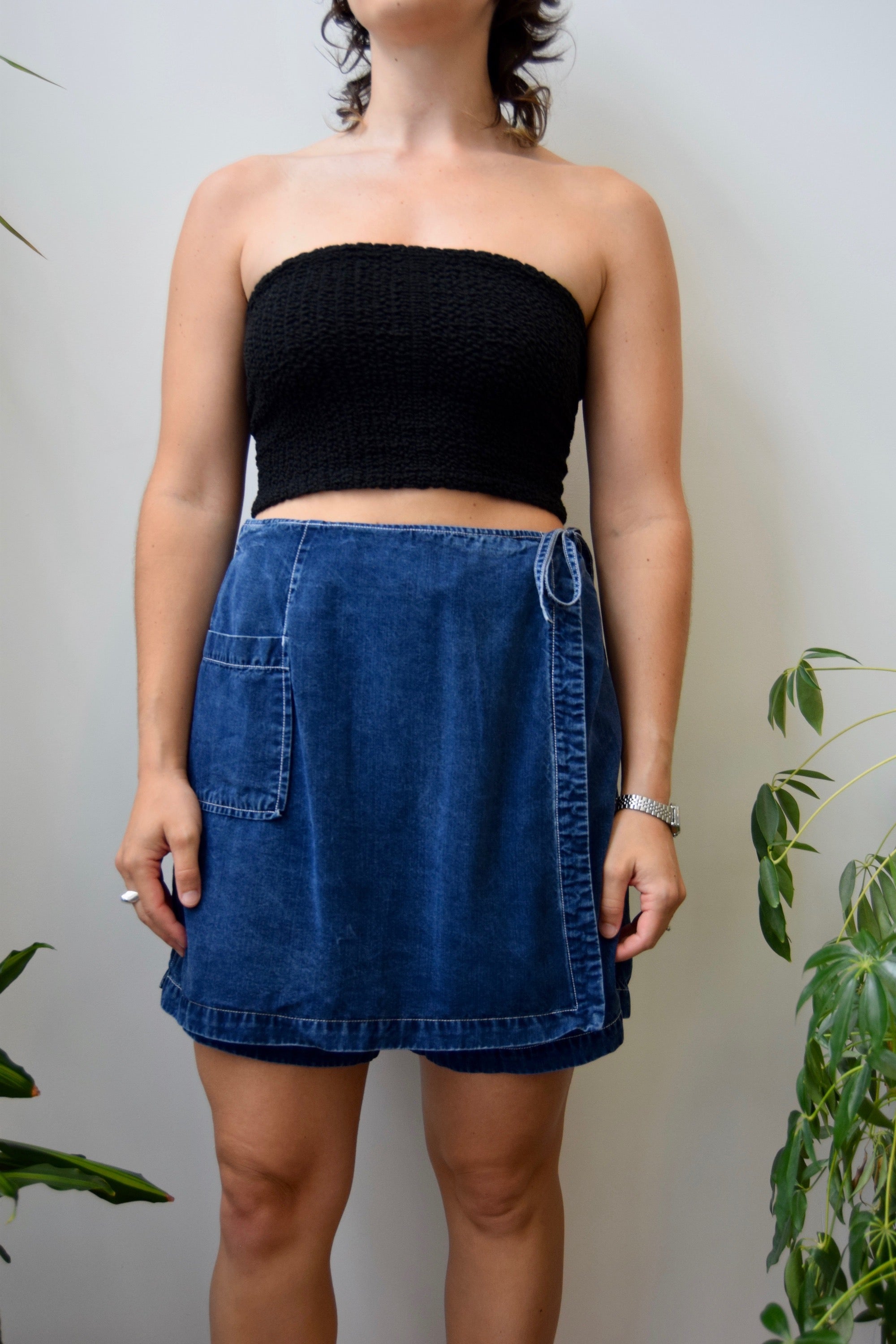 Dark Wash Skort