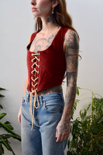 Cranberry Cord Bustier