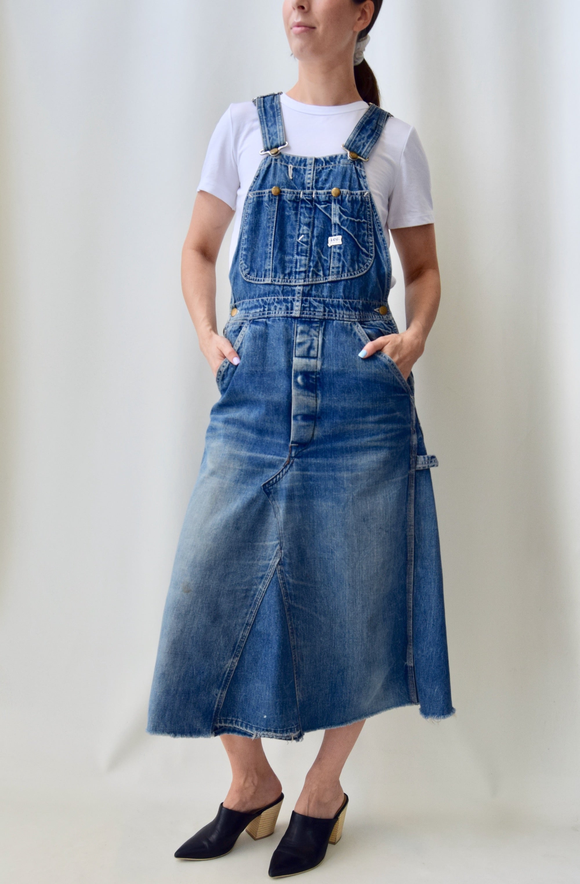 Vintage Re-Worked Lee Jelt Denim Overalls Dress – Community Thrift