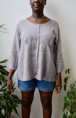Lavender Linen Blouse