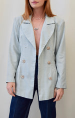 Nineties Minty Gingham Blazer