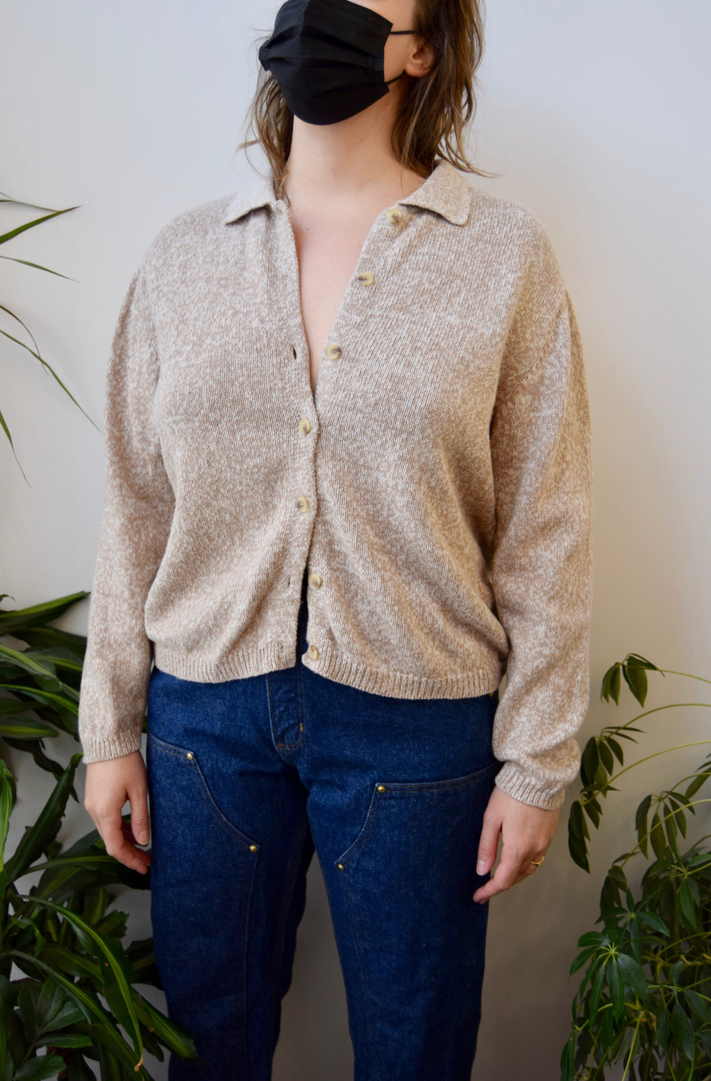 Speckled Oatmeal Cardigan