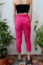 Hot Pink Velvet Pants