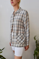 Plaid Rayon Button Up