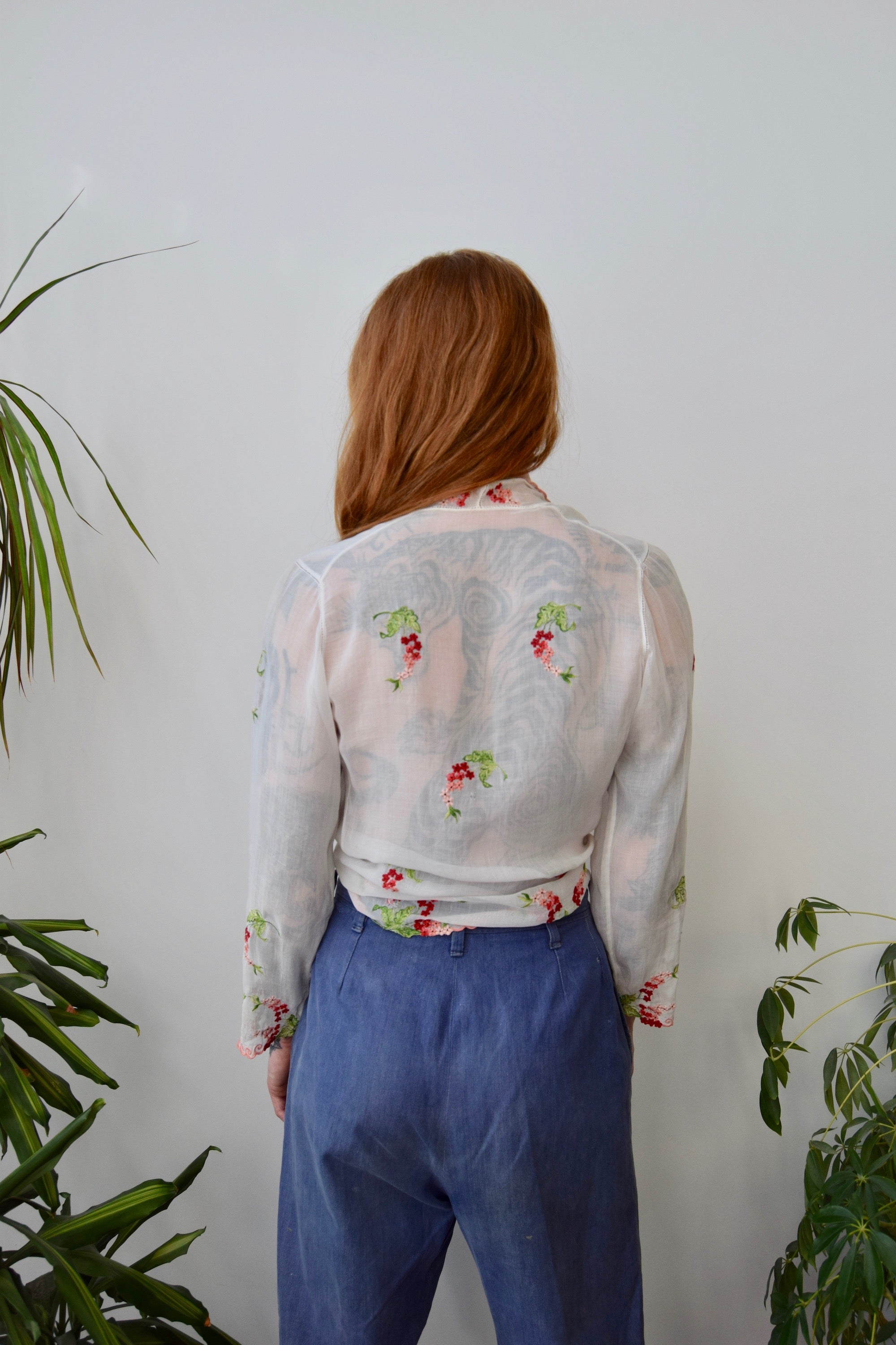 Gauzy Embroidered Blouse