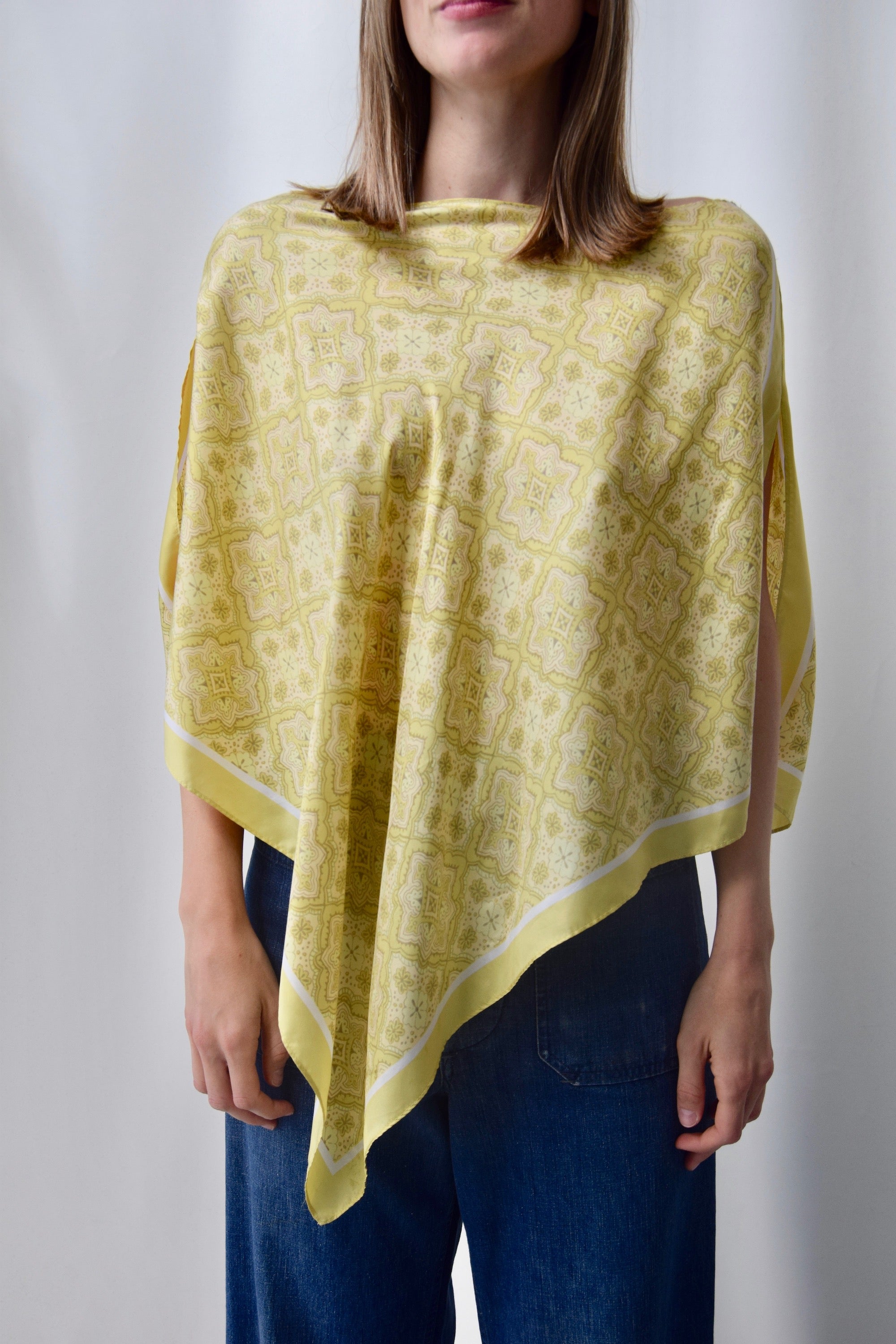 Silk Scarf Poncho Top