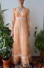 Seventies Peach Dress