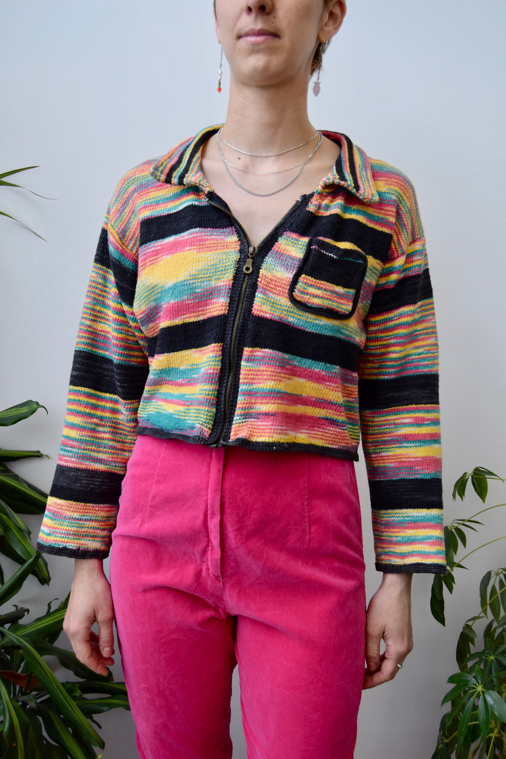 Stripey 90s Knit Zip