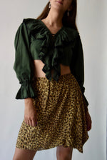 Emanuel Ungaro Silk Cheetah Print Skirt