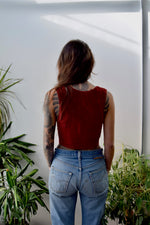 Cranberry Cord Bustier