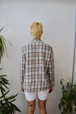 Plaid Rayon Button Up