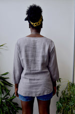 Lavender Linen Blouse
