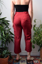Red Ramie/Rayon Pants