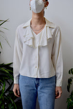 Cream Ruffle Blouse