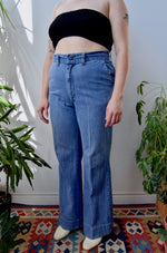 Seventies Pin Tuck Flare Jeans