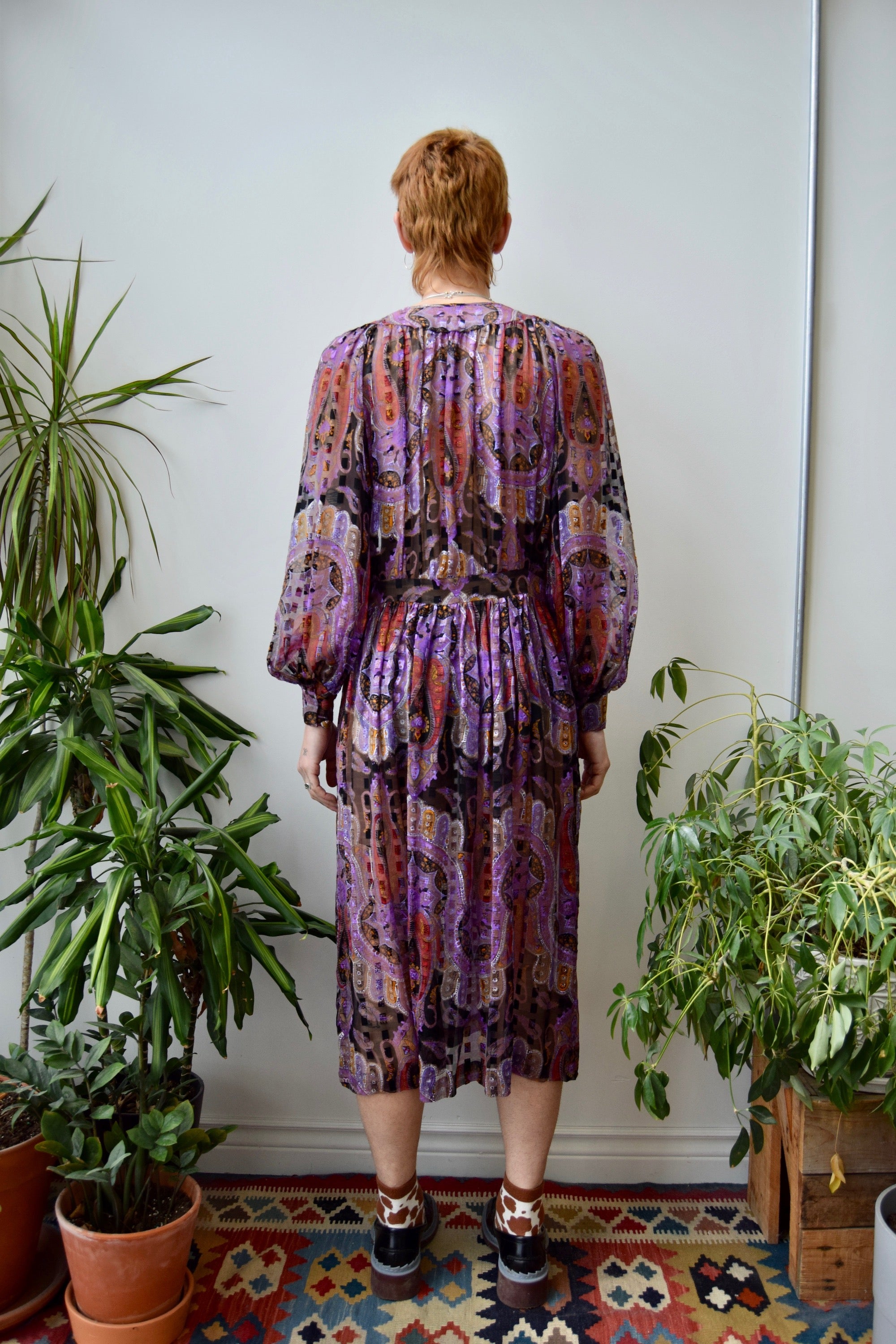 Seventies Silk Paisley Dress