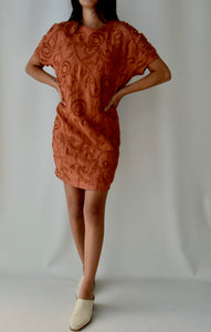 Rusted Linen Mini Dress