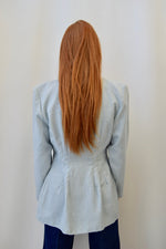 Nineties Minty Gingham Blazer