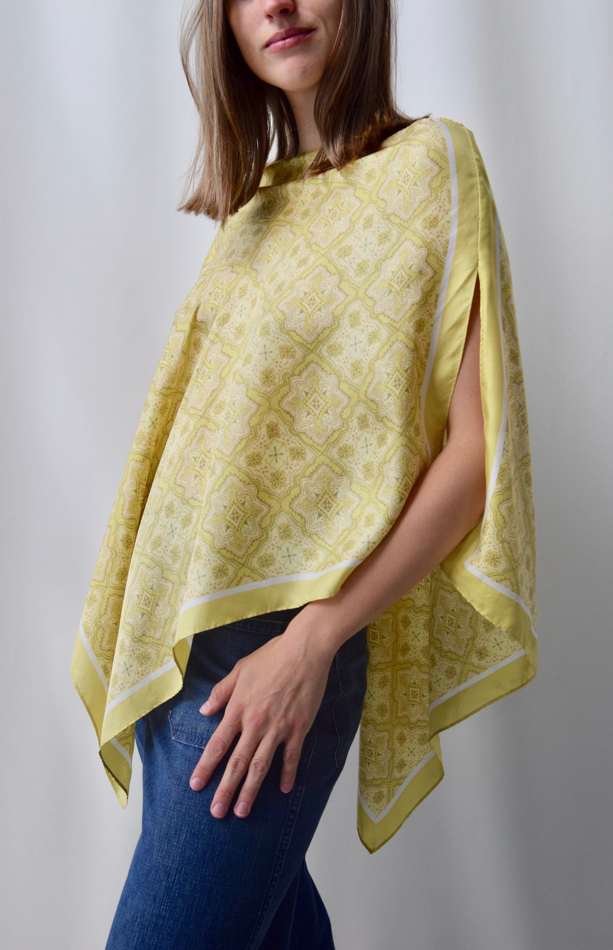 Silk Scarf Poncho Top – Community Thrift and Vintage