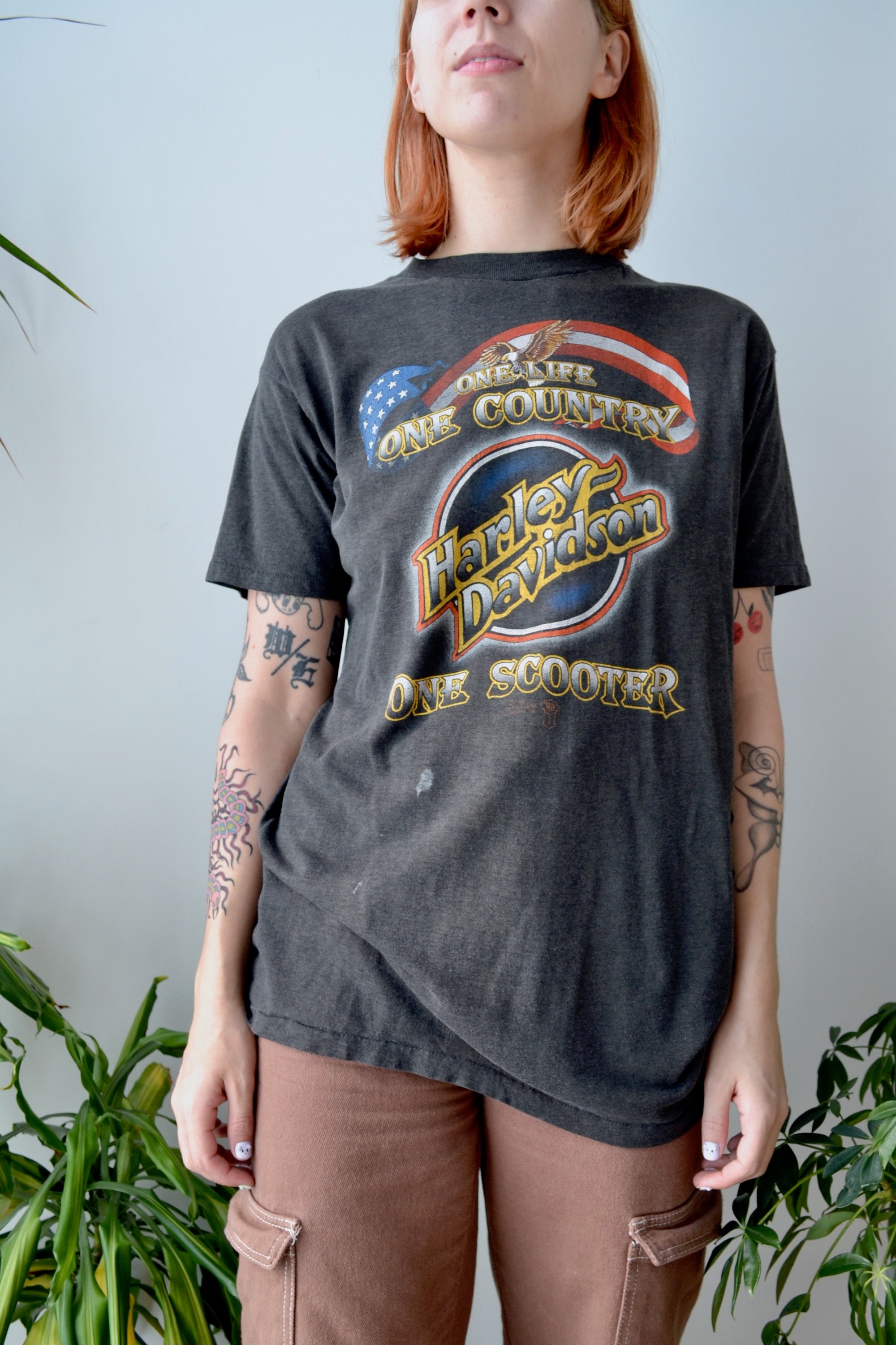 One Scooter Harley Tee