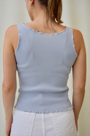 Ribbed Periwinkle Tank