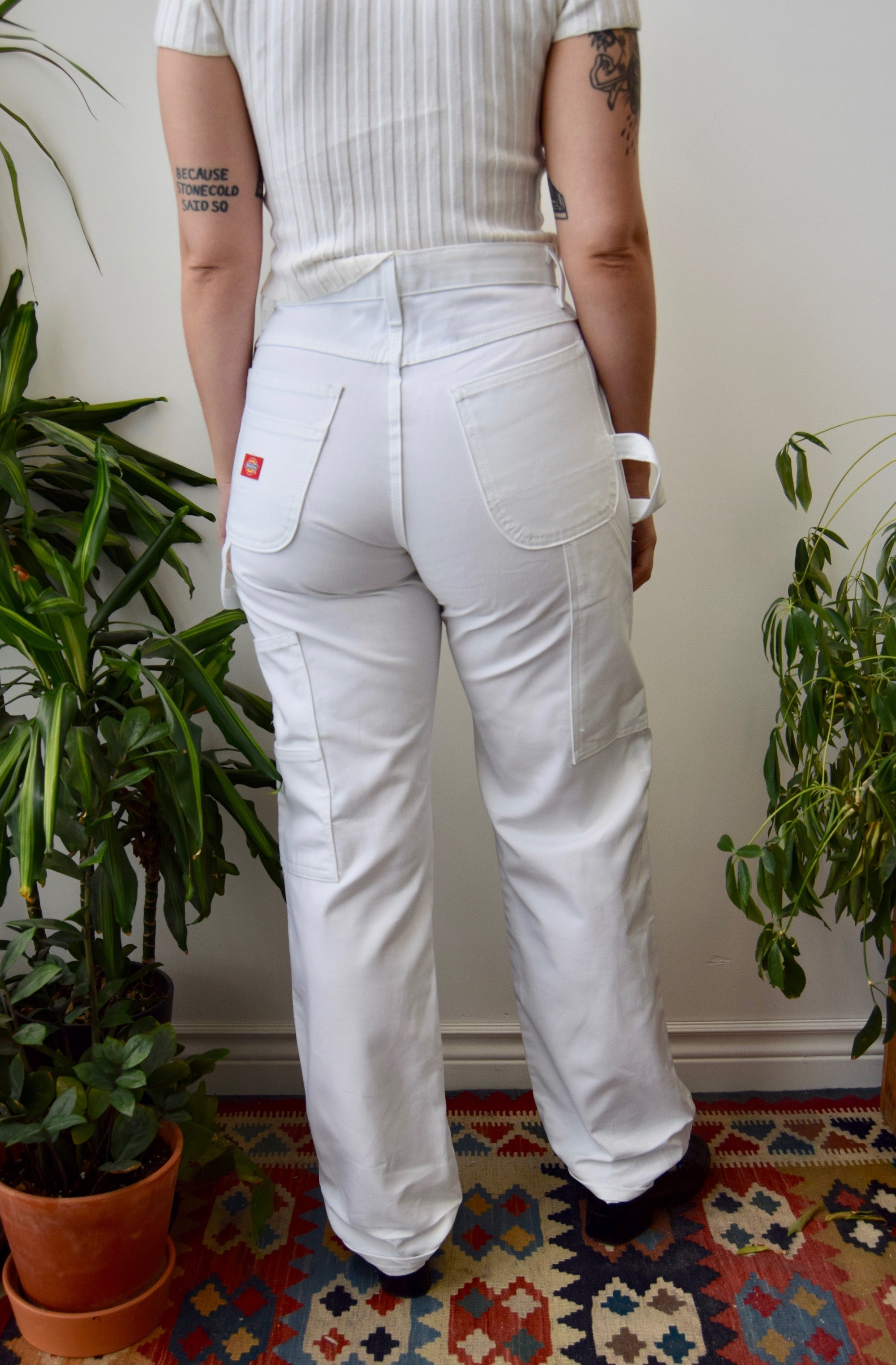 White Workwear Pants