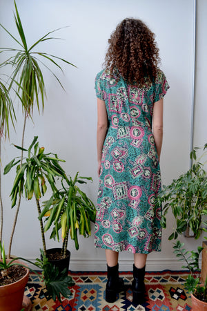 Forties Novelty Print Dress