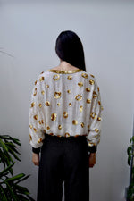 Sequin Leopard Silk Shirt