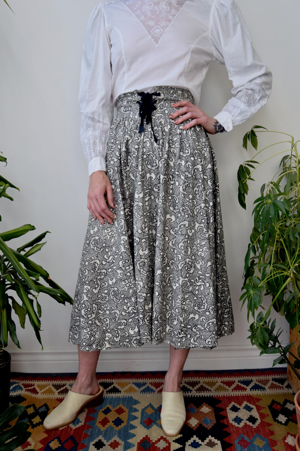 Forties Cotton Folk Skirt