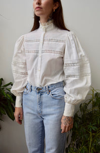 Puff Sleeves! Cotton Blouse