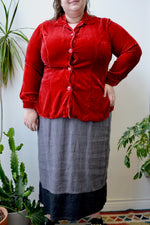 Red Velvet Button Up