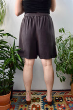 Slate Silk Trouser Shorts