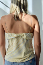 Neutral Striped Silk Tank