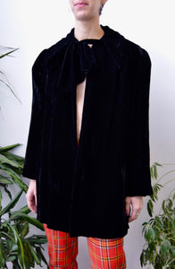 Black Velvet Opera Coat