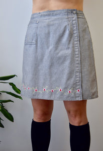 Cotton Gingham Skort