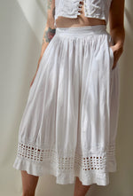 Crisp Indian Cotton Two Piece Skirt Set