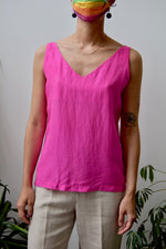 Fushia Silk Tank Top