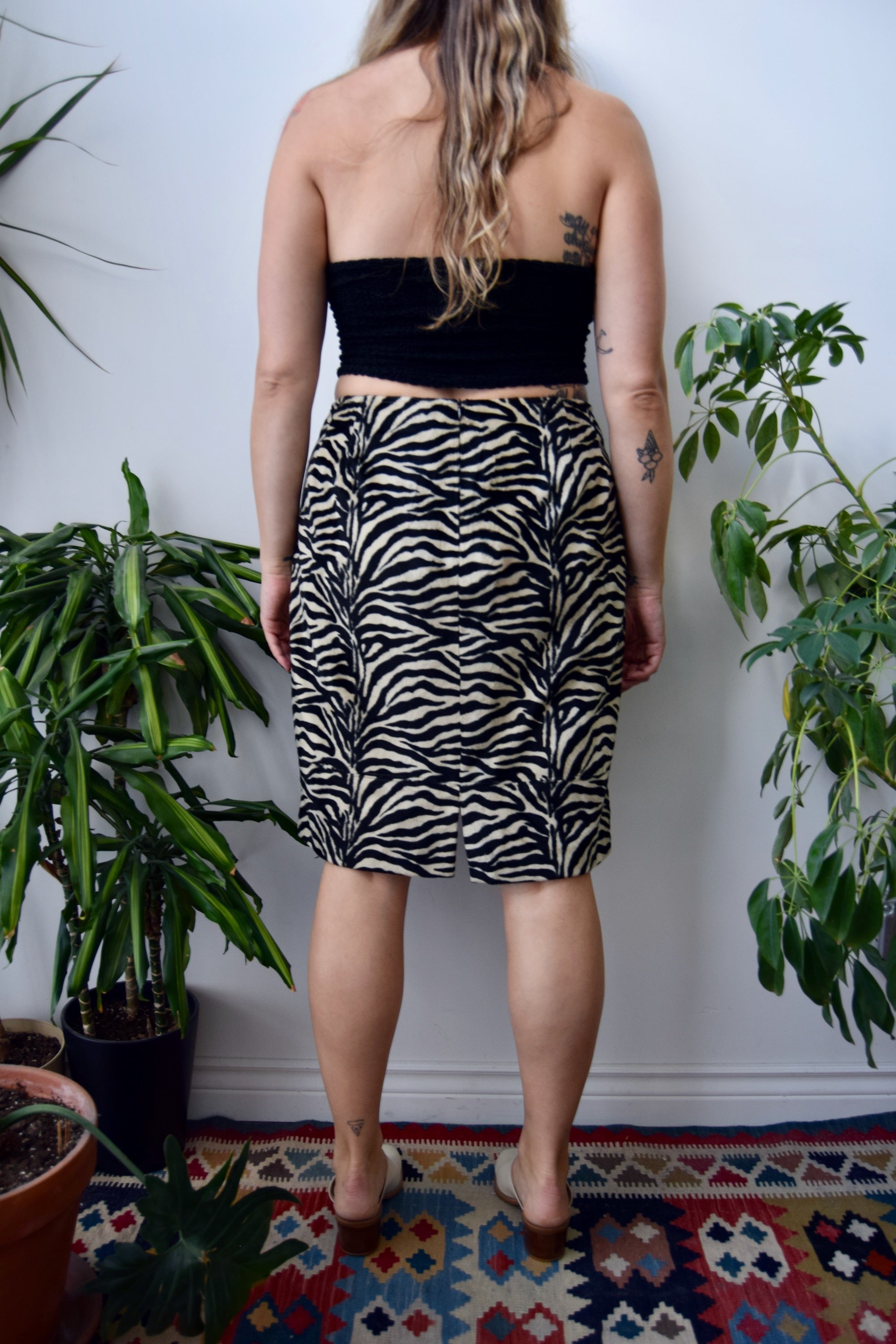 Zebra Fun Fur Skirt