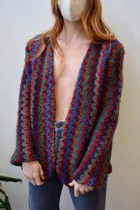 Zig Zag Textured Cardigan