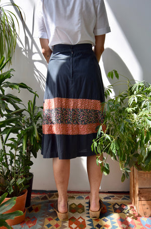 Seventies Patch Floral Skirt