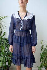 Gauzy Tiny Dot Prairie Dress