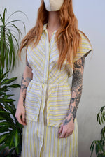 Fifties Striped Cotton Day Dress