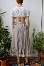 Seventies Cocoa Gingham Skirt