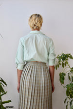 Minty Lace Ruffle Blouse
